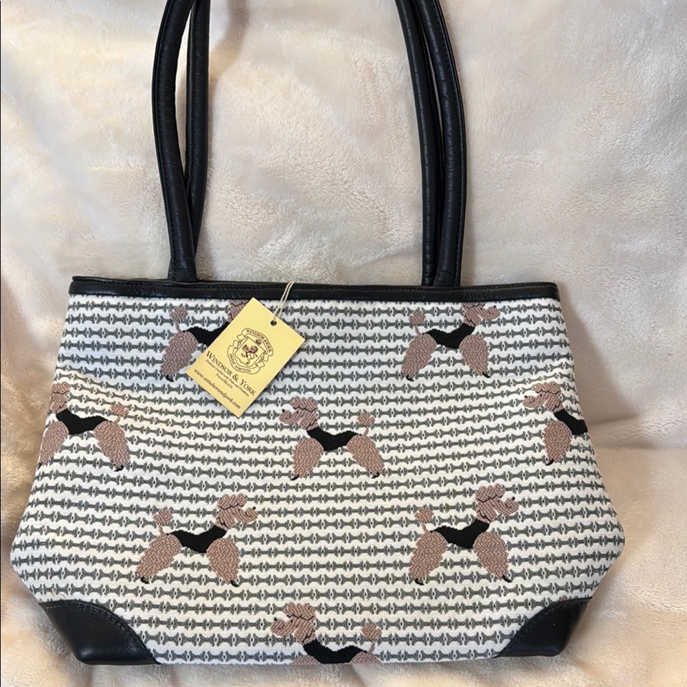 Elegant Black and Tan Tote Bag